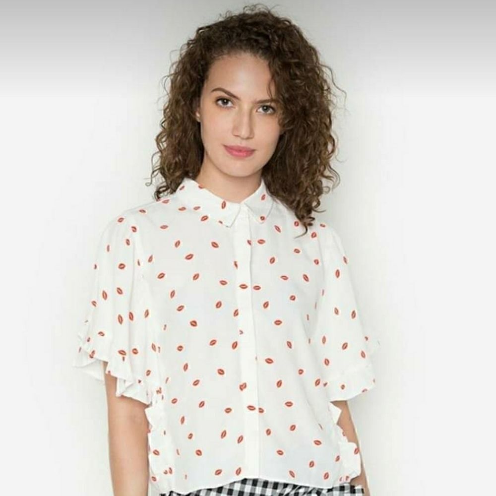 Topshop lips and kisses top